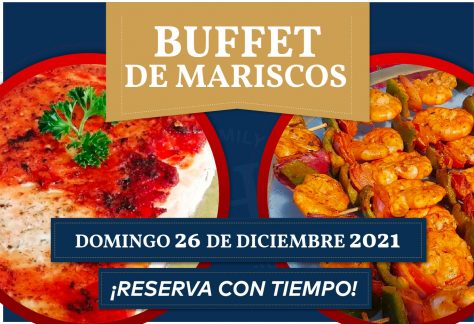 Buffet de mariscos – Domingo 26 diciembre 2021
