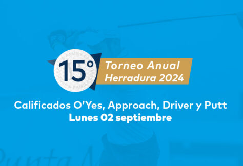 [15º Torneo Anual]- Calificados O'YES, Driver, Approach & Putt al 02 de septiembre