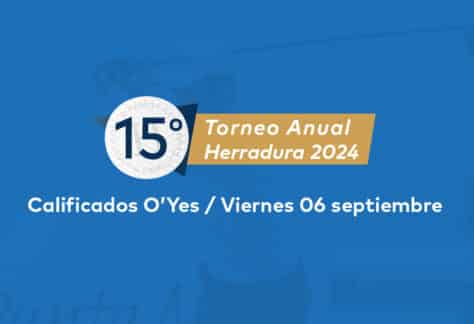 [15º Torneo Anual]- Calificados O'Yes al 06 de septiembre